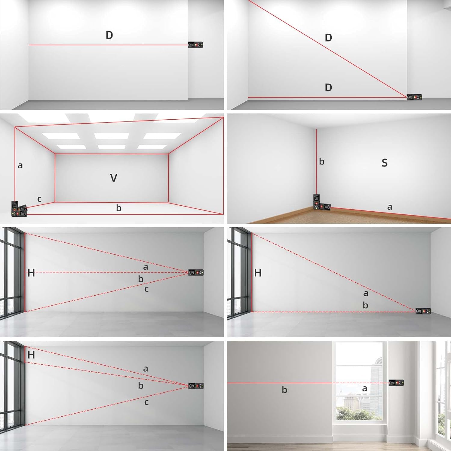 Laser Measure, 262ft/80m Digital Tape Measure for Room Layout, DIY, Construction and Indoor Projects