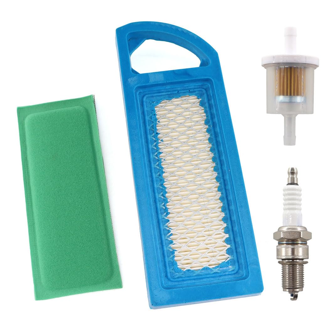 MCHNIC Air Filter Fuel Filter Spark Plug Service Kit for Briggs & Stratton 697153 795115 794422 698083 653202 697015 695547 697014 Intek 12hp & 13hp engines Lawn Mower