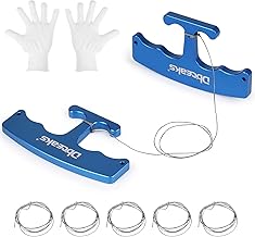 DBREAKS 2 Stück Autologo Entfernen Embleme Entferner Werkzeug Keine Spur Auto Klebehaken Entfernen mit 5 Ersatz-PE-Leitungen und 1 Paar Handschuhe