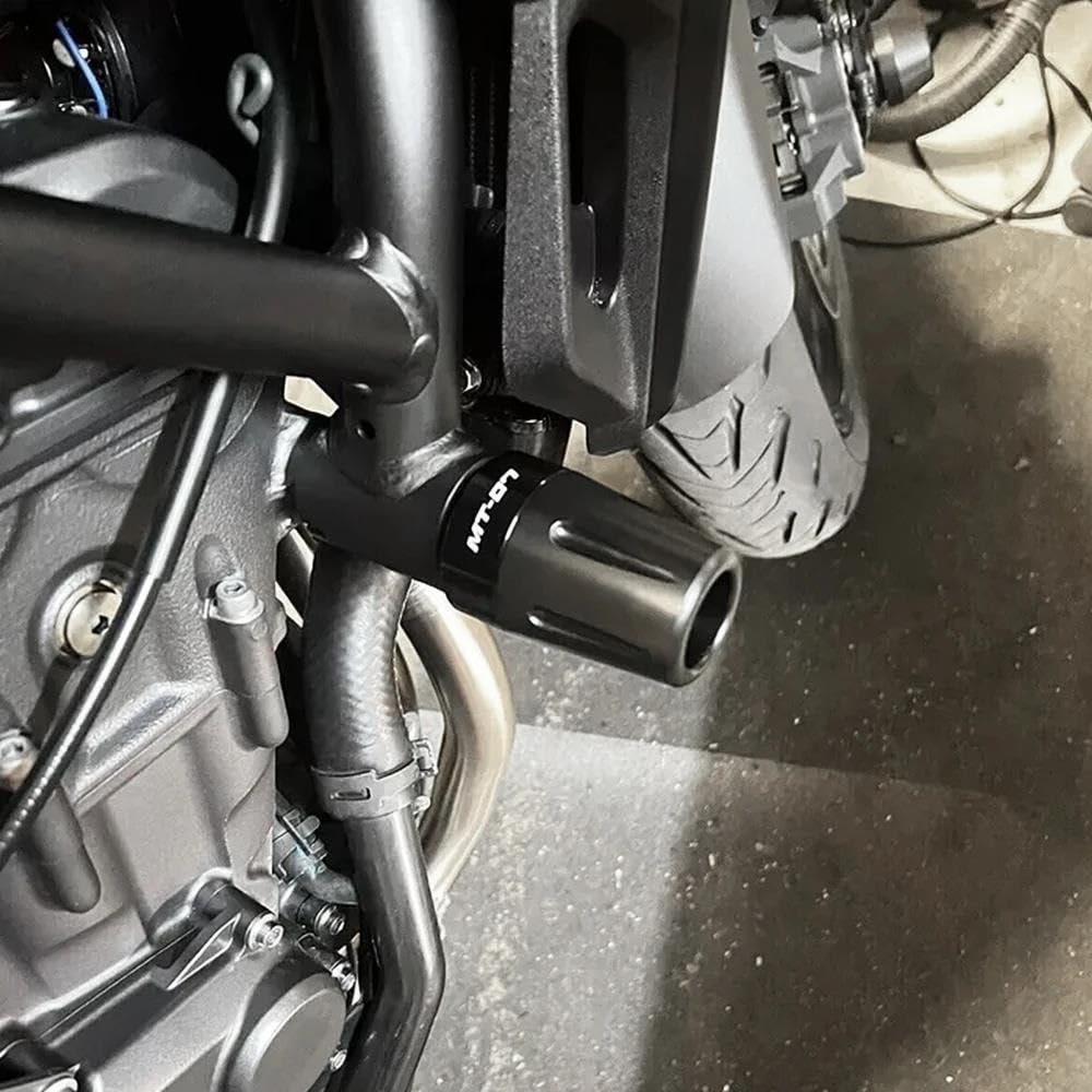 Protections De Cadre Anti-chute Pour Yamaha MT-07 / FZ07 / Tracer 700 (2014-2023) - Noir, Aluminium 6061 CNC - 9