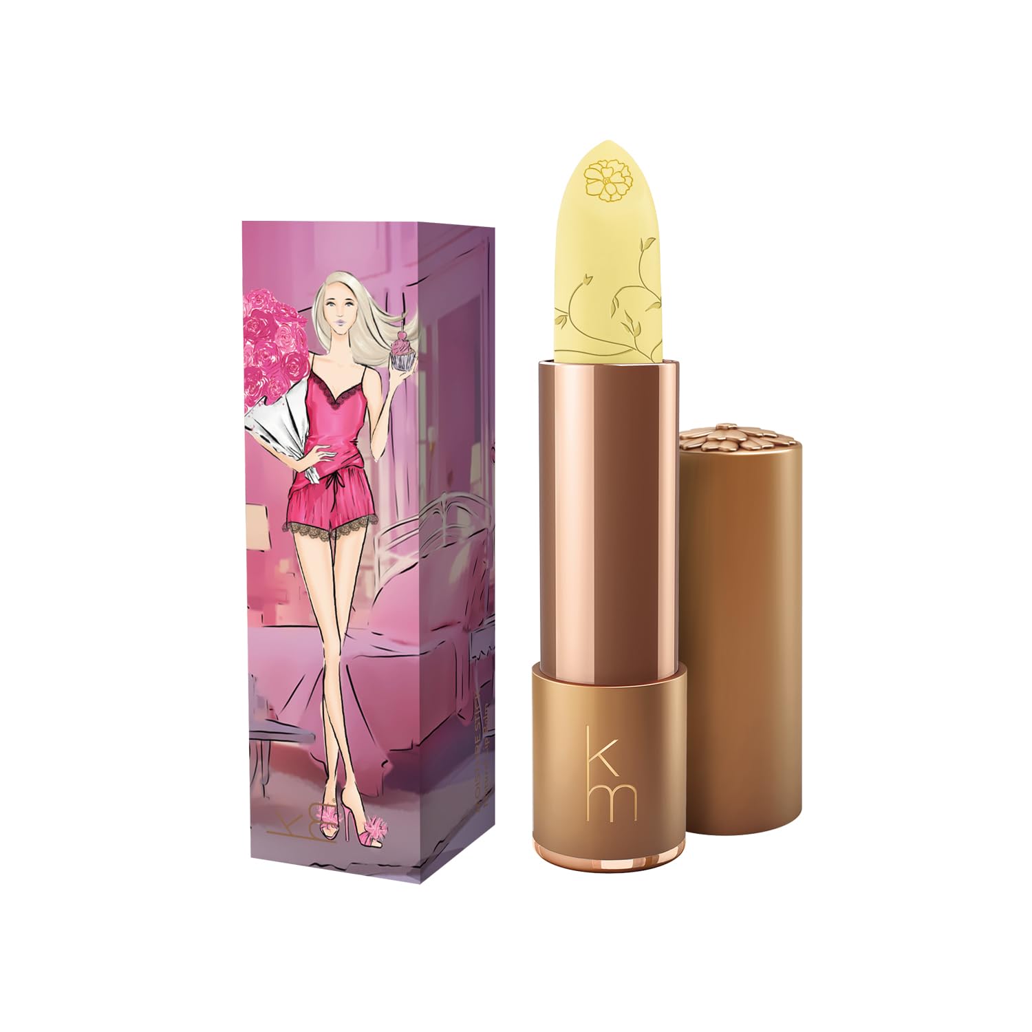 Karen Murrell Natural Lipstick - A Clear Moisturising Lip Balm 01 - Long Lasting Hydration For Your Lips - Paraben & Cruelty Free - Non-Toxic, Natural Ingredients