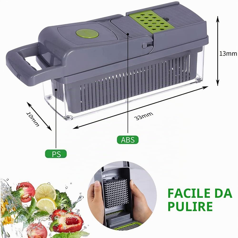 Tagliaverdure Cipolla Tritatutto 25 in 1 Affettatrice Multifunzionale Gadget da Cucina