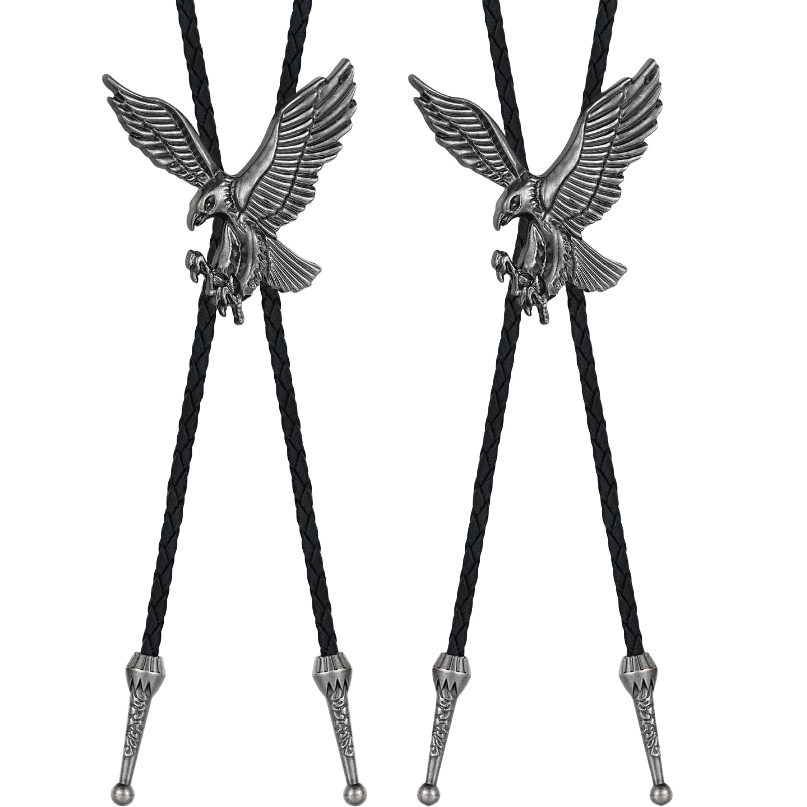 Bolo Tie for Men Women Cowboy Turquoise Celtic Natural Tiger Eye Stone Longhorn Bull Western Leather Bolo Necktie