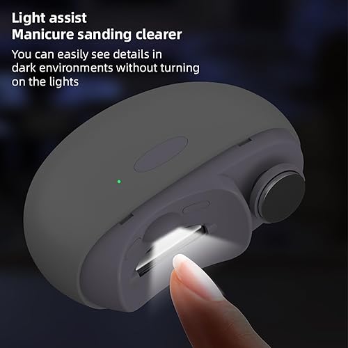 Miniatura 2 de Cortaúñas eléctrico para bebés, adultos y niños, diseño ergonómico de uñas antivuelo, herramienta de manicura de acero inoxidable con colector de