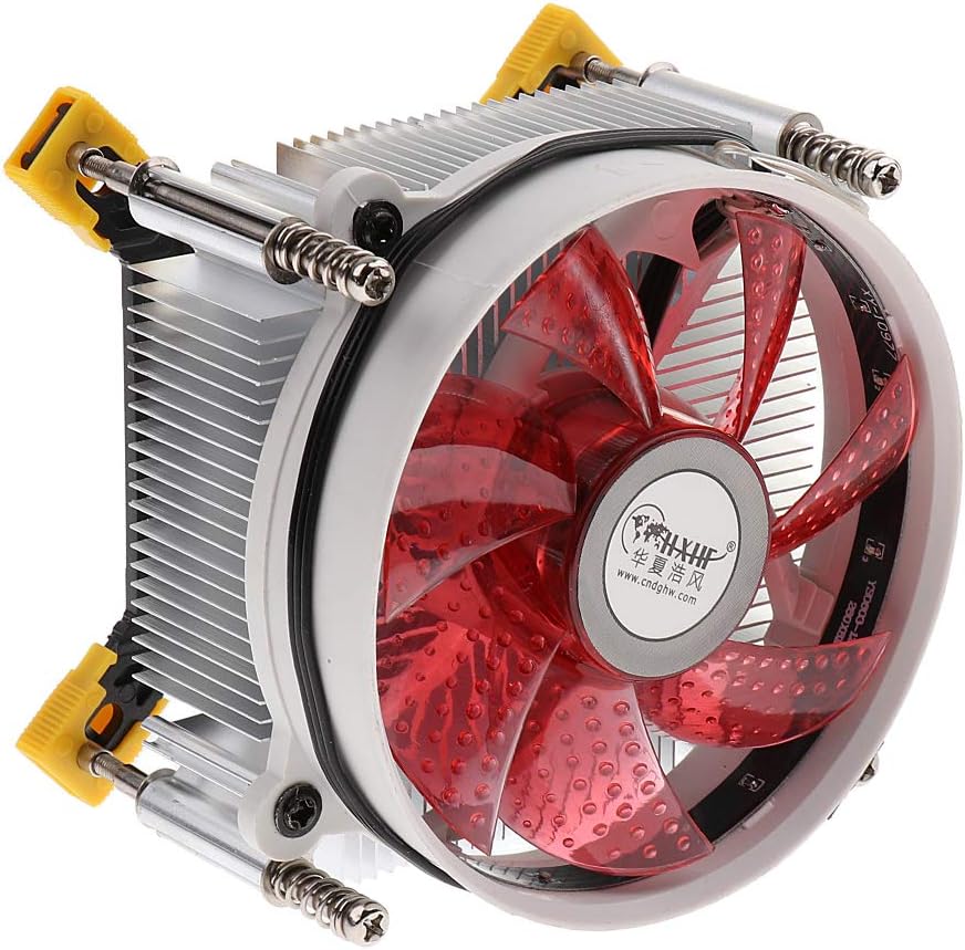 Baosity Hydraulic Computer CPU Cooler Fans 9cm Heatsink Radiator for LGA 1366 Red