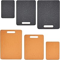 Vista 1 de Juego de 3 tablas de cortar de madera aptas para lavavajillas para cocina, juego de 3 tablas de cortar de madera de doble cara, 0.39 pulgadas de 3