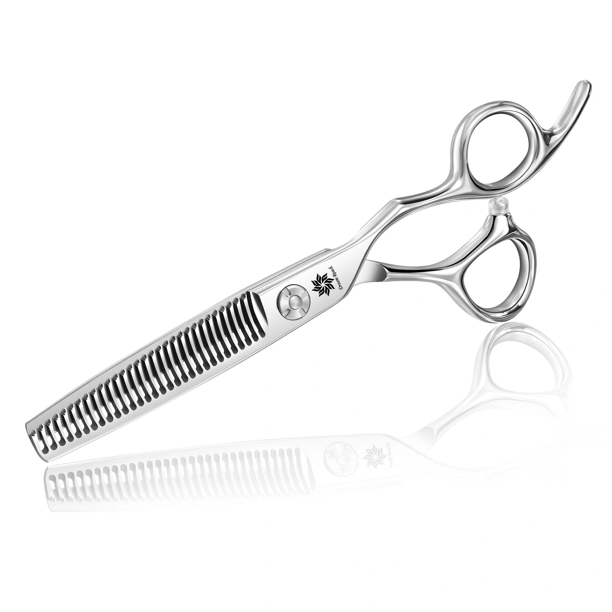 Dream Reach Professionelle Haarschere Japanischer 440C Stahl Ausdünnschere für Damen Herren, Schneiden für Salon Friseur Haushalt gebogene Zähne
