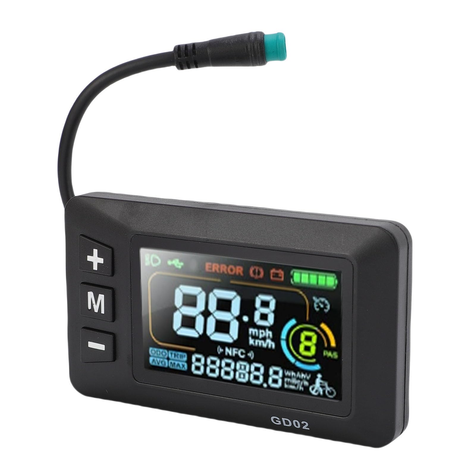 Compteur LCD vélo électrique coloré pour le camping et trajets quotidiens