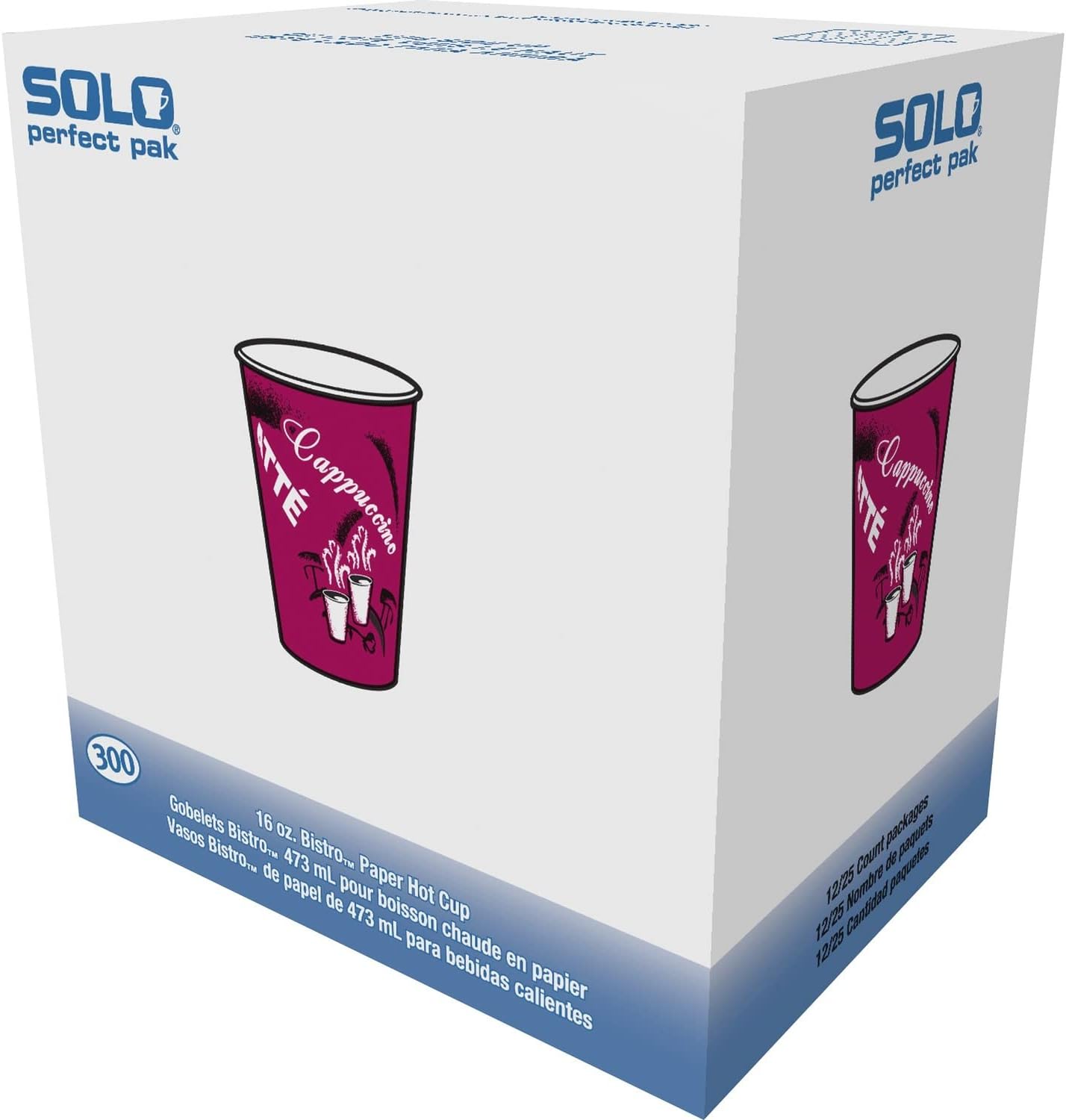Solo OF16BI-0041 16 oz Bistro SSP Paper Hot Cup (Case of 300)