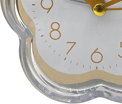 Miniatura 6 de Reloj despertador, con forma de flor, silencioso, para mesita de noche, marco transparente, sin tictac, reloj digital de cuarzo para sala de estar,