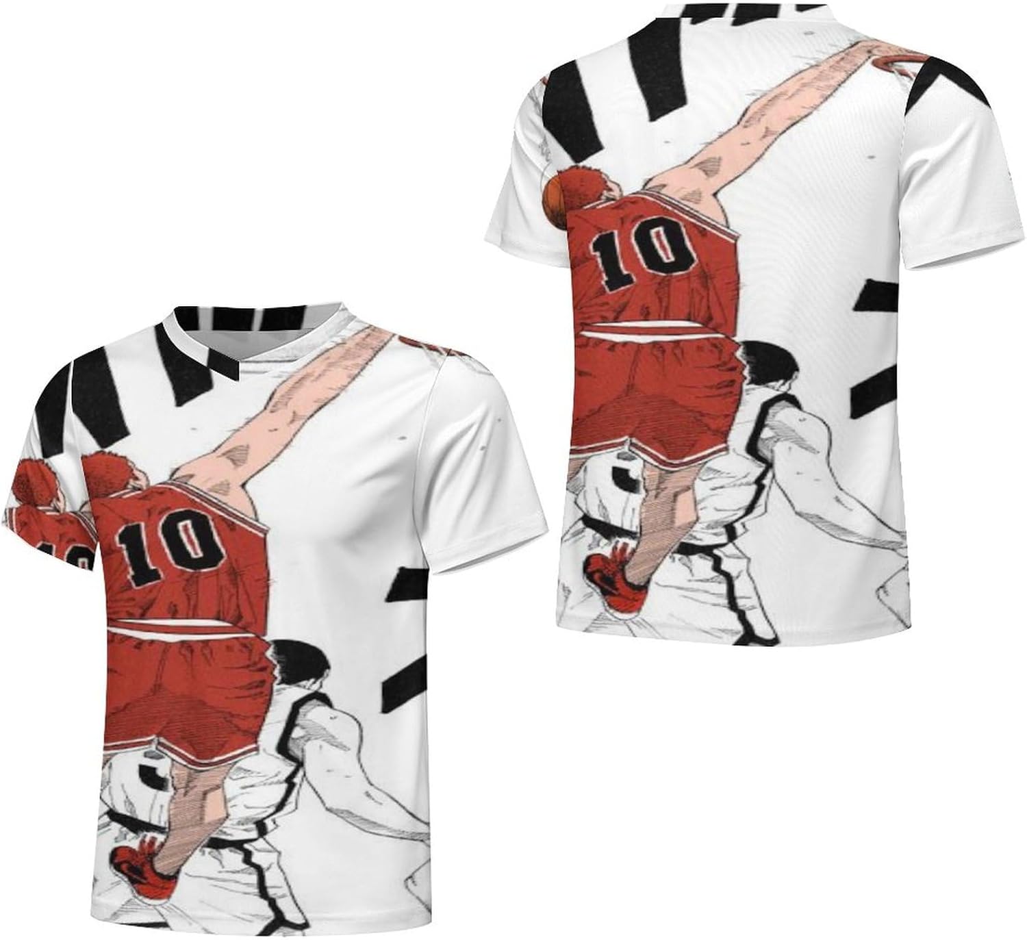 スラムダンク 桜木花道 流川楓 三井寿 Tシャツ メンズ 上下セット 半袖 ランニングウェア 軽量通気 吸汗速乾 トレーニングウェア