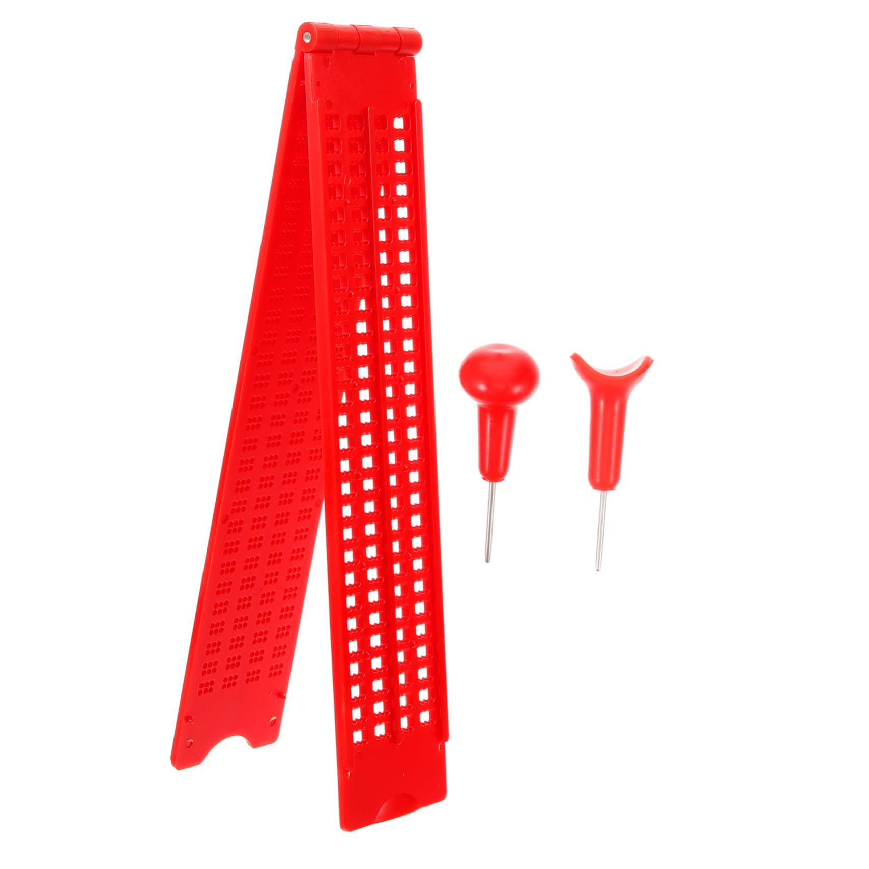 TOVINANNA Braille Board Kit 4 Rows 28 Blind Learning Writing Stylus Included Sturdy for Blind Users