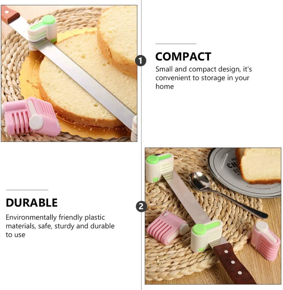 Hemoton 6pcs DIY Cake Leveler Slicer Cutter Adjustable Bread Cutter 5 Layers Stratification Auxiliary Bread Toast Slice Kitchen Fixator Tool