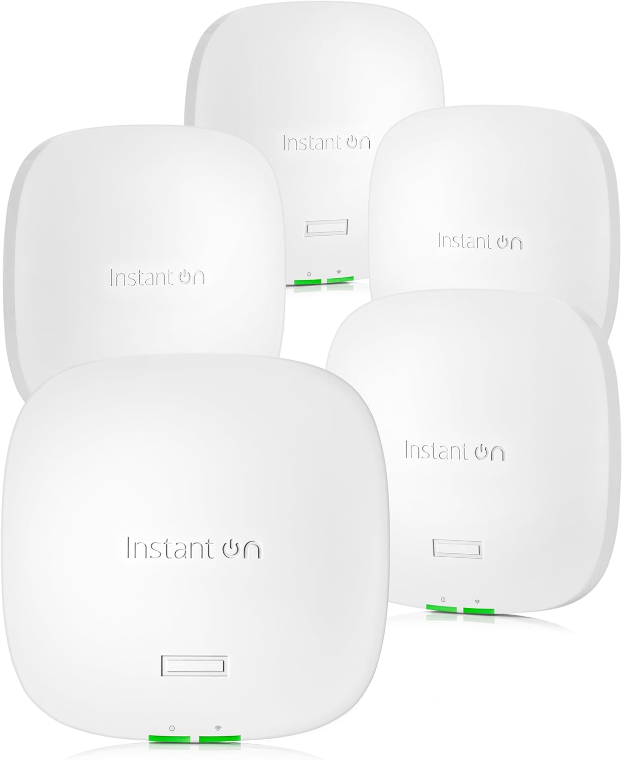 HPE Networking Instant On Access Point AP32 2×2 WiFi 6E Indoor Wireless Access Point (5 Pack) | Secure, Tri-Band, Future Ready | Power Source Not Included | US Model (S1T22A-5PACK)