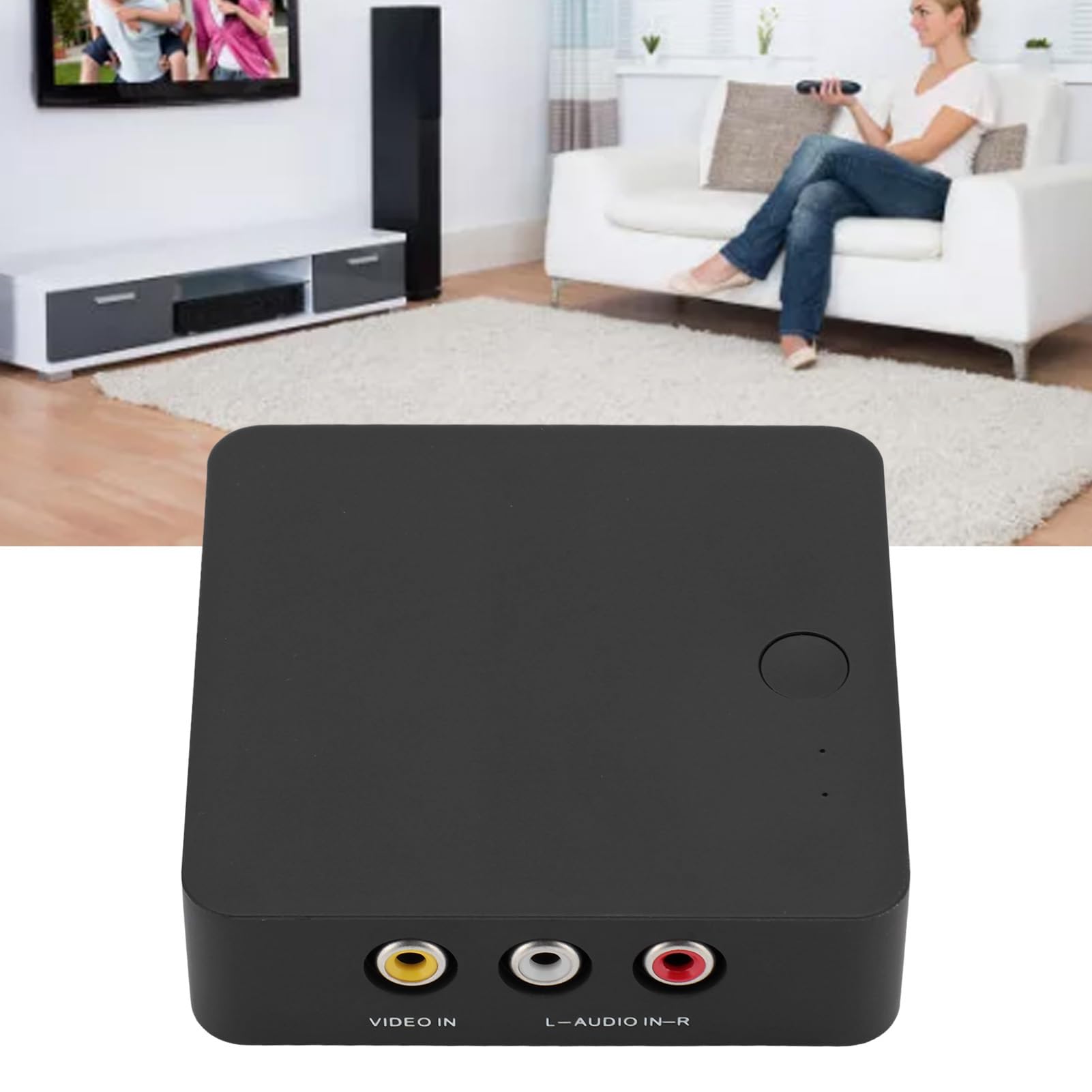 Naroote Convertidor de Interfaz Multimedia a HD Plug and Play Adaptador de Vídeo AV a HD de para Televisores Modernos 1 Unidad