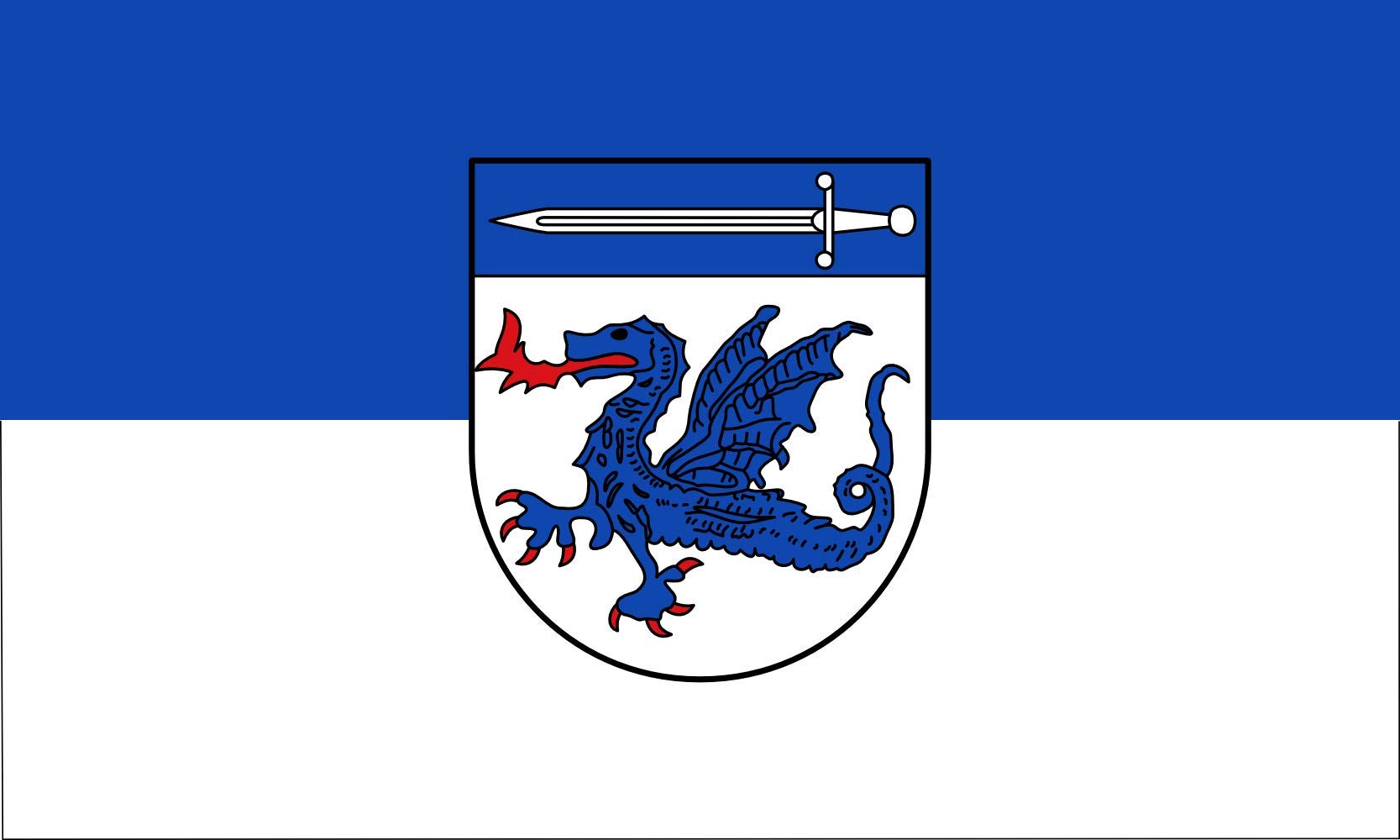 Drapeau Munster Oertze grand format pour mât extérieur ou décoration murale