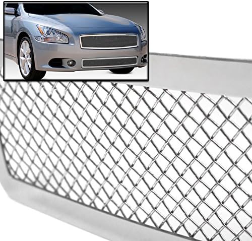For Maxima Front Upper + Bumper Stainless Steel Mesh Grille Combo