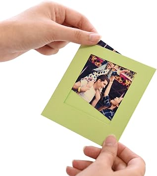 Zink Colorful Square Photo Frames for 2x3 Zink Paper Compatible with Kodak, Lifeprint, Polaroid, HP, Canon, Fujifilm 2x3 Photos