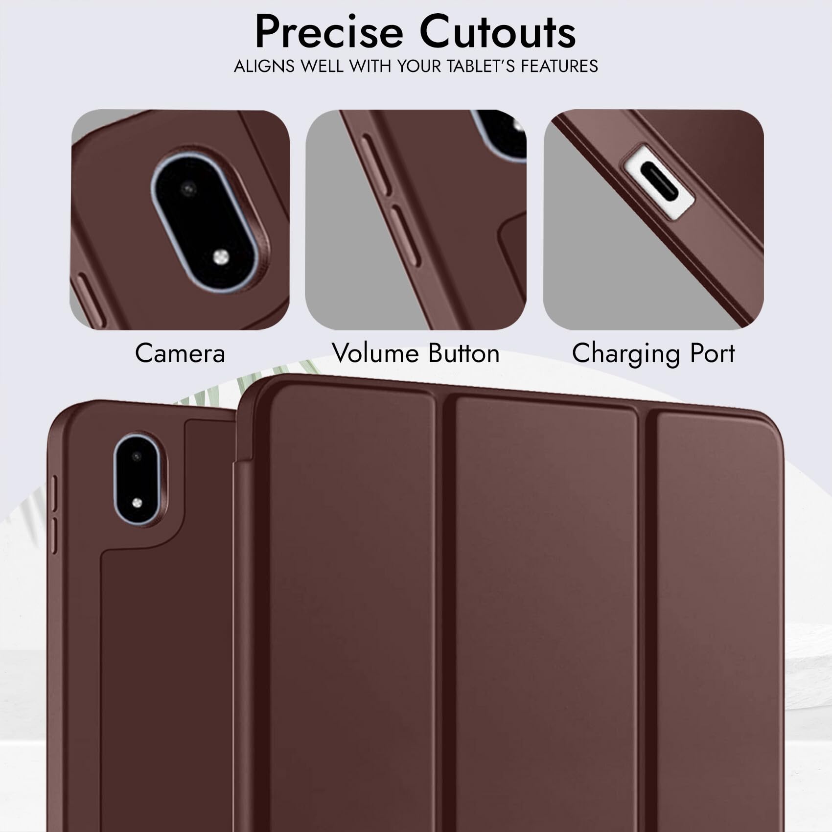 Robustrion Cover Case for OnePlus Pad 4 13.2 inch/OnePlus Pad 3 13.2" Cover with [Pencil Holder], Flip Cover Case for One Plus Pad 4/3 Cover 13.2 inch [Auto Sleep Wake Support] - Brown — Amazon image 6