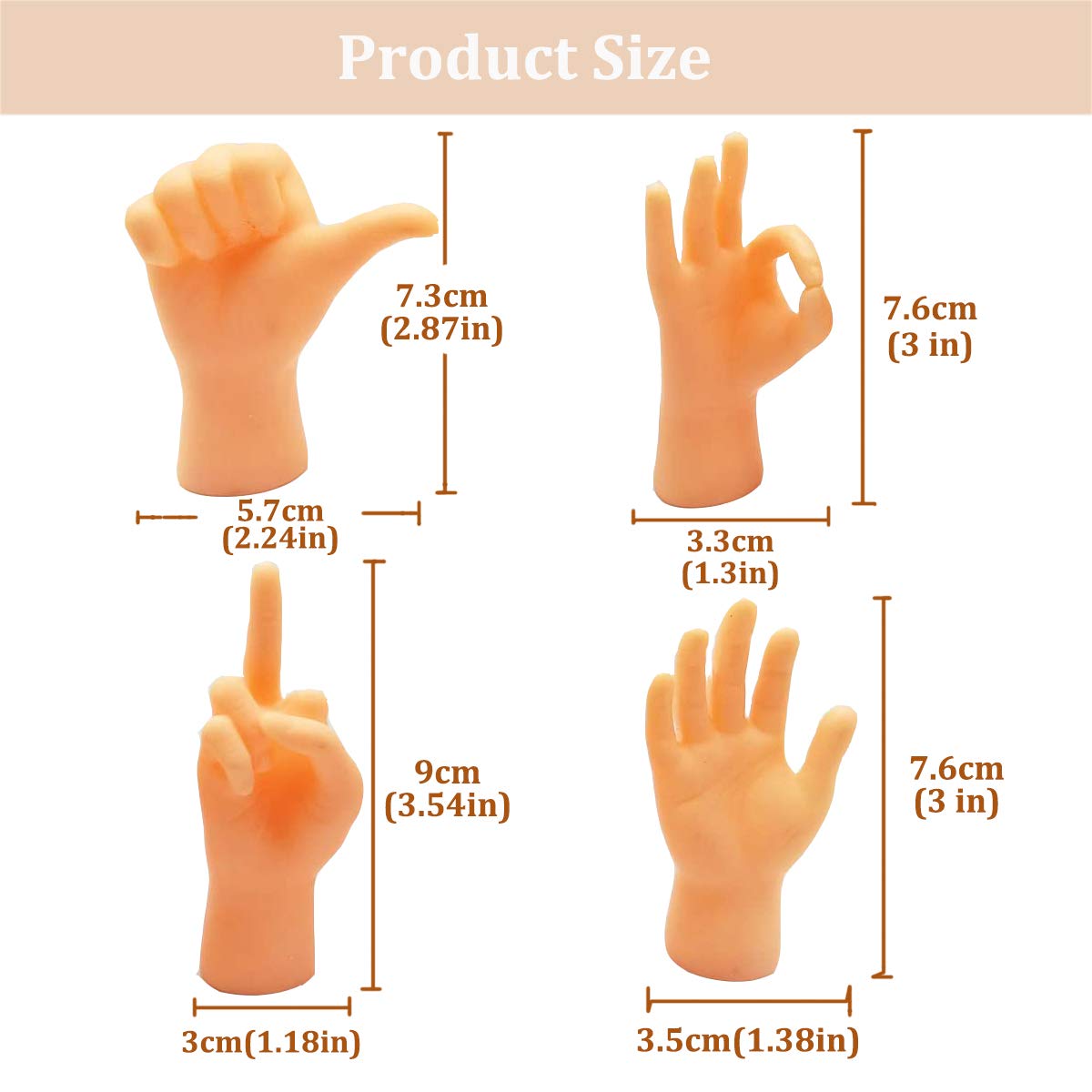 Buy CreepyParty Tiny Hands Miniature Finger Puppets Mini Finger Hands