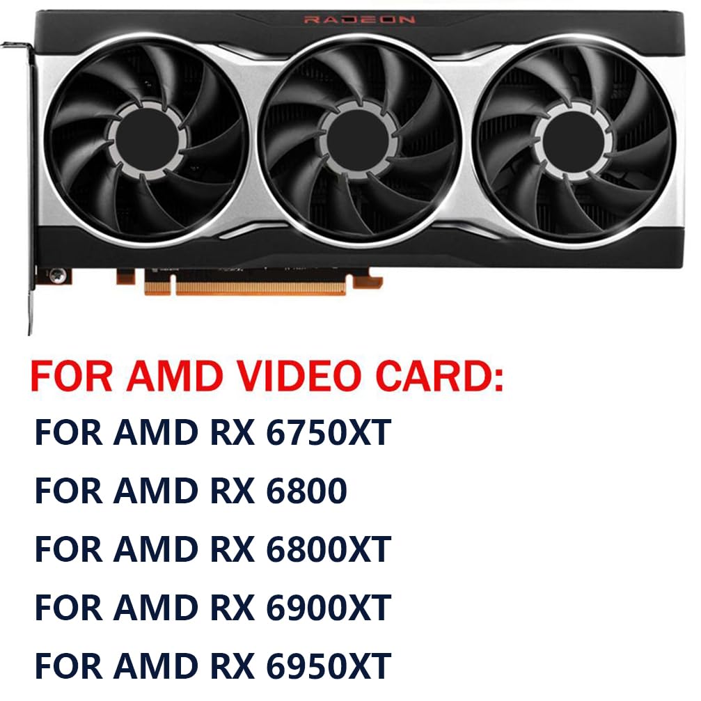 Graphics Card Cooling Fans For AMD RX 6750XT 6800 6900 Series - 85mm 12V 0.35A Replacement Fans