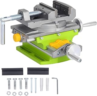 CatemRC 3" Cross Slide Drill Press Vise - XY Compound Bench Vise with 90° Rotary Table for Mini Milling & Drill Press