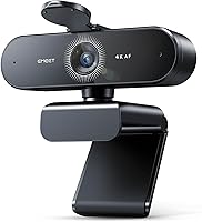 EMEET NOVA 4K Webcam for PC: PDAF Autofocus, Dual Mics, 73° FOV, Auto Light Correction, Privacy Cover for Meetings & Streaming