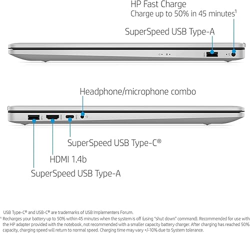 Miniatura 6 de HP Laptop empresarial 2022  Pantalla táctil HD+ de 17.3 pulgadas  10 núcleos 12 Intel i7-1255U Iris Xe Graphics  16 GB DDR4-256 GB SSD + 1 TB HDD