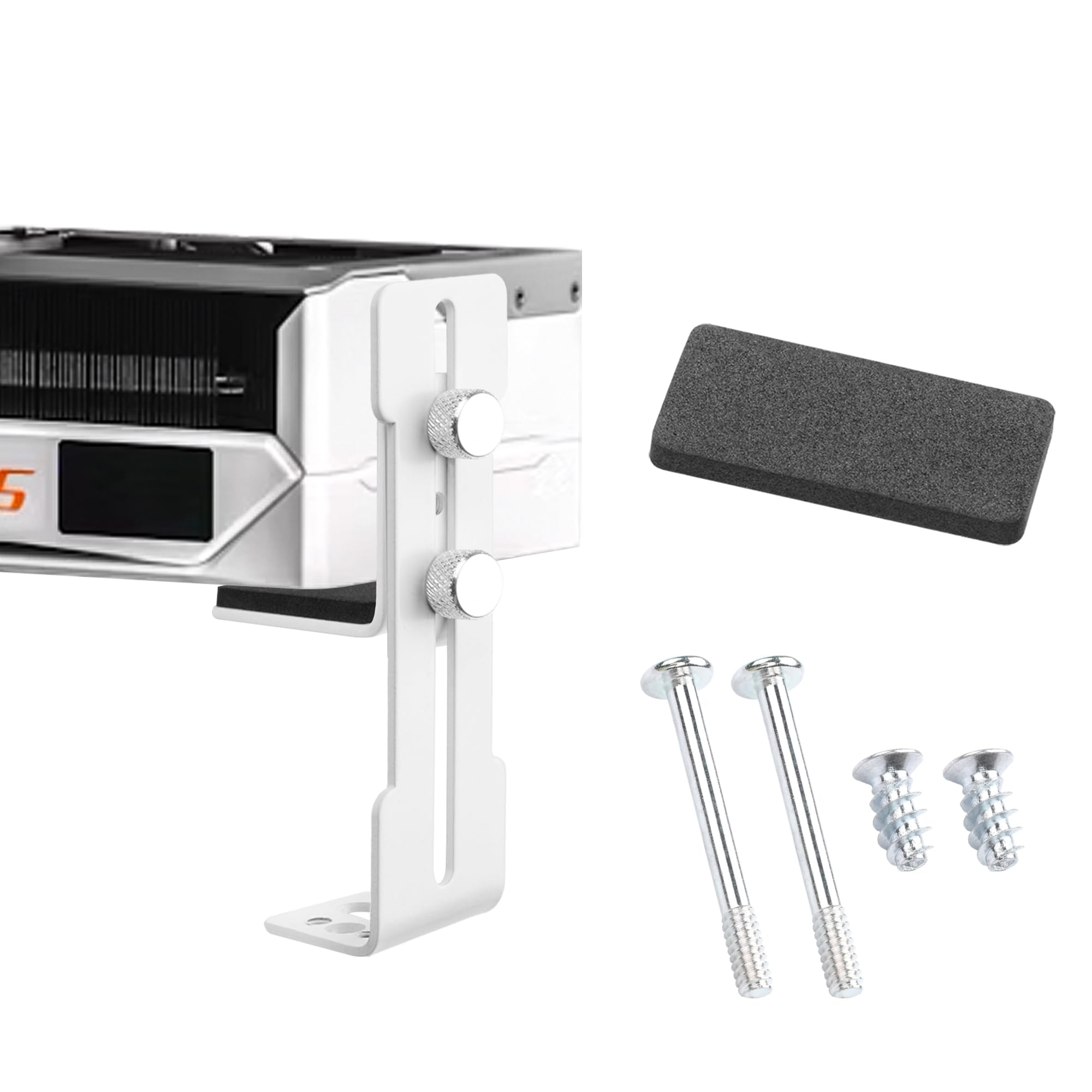 YAODHAOD GPU Support Bracket Graphics Card Support Video Card Holder Bracket Adjustable GPU Anti Sag Brace 6-96mm White
