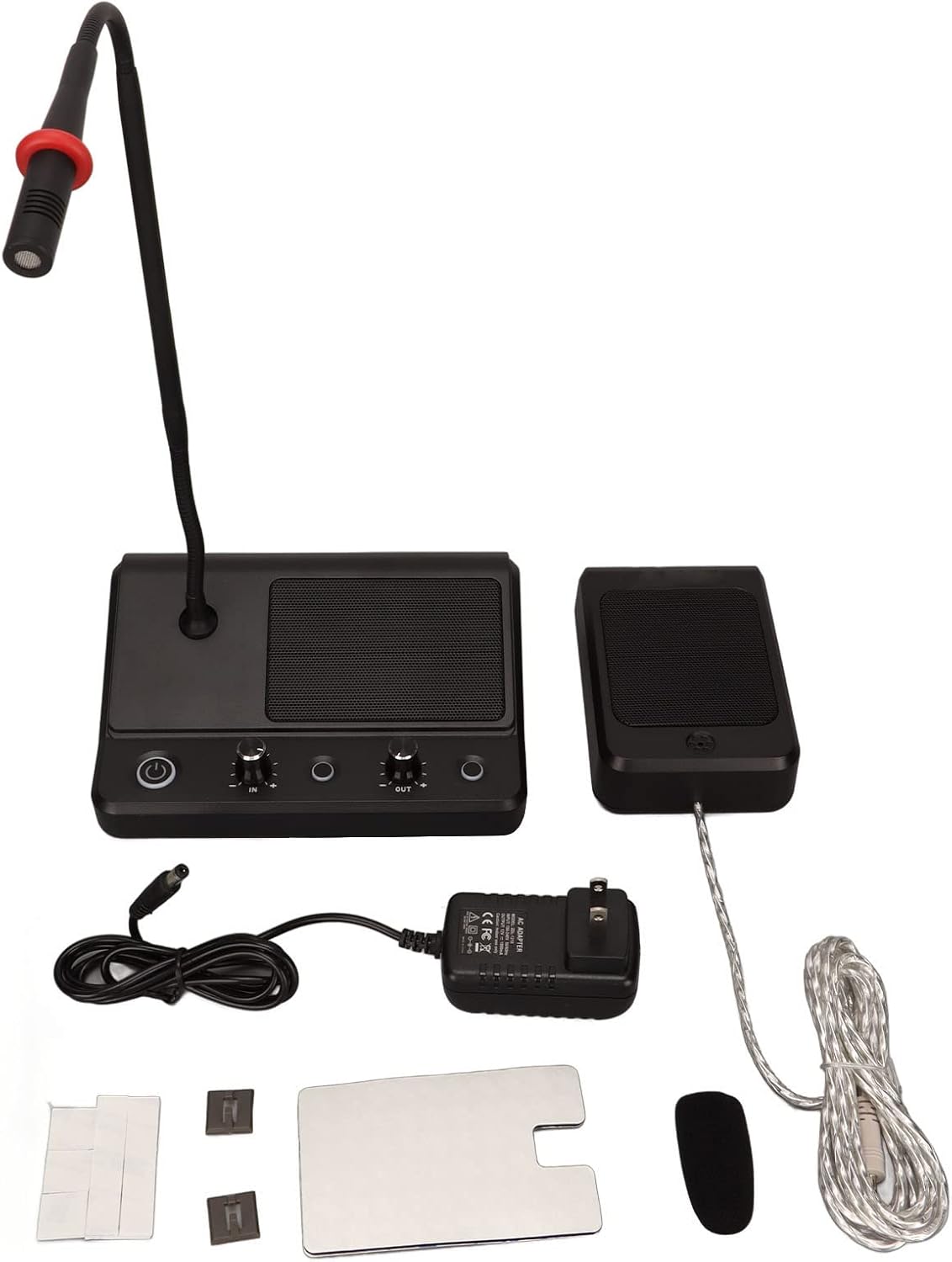 Brilluxa Window Speaker Intercom System, Intercom Microphone, Window Dual Way Speaker System Counter Intercom Microphone for Bank Train Station