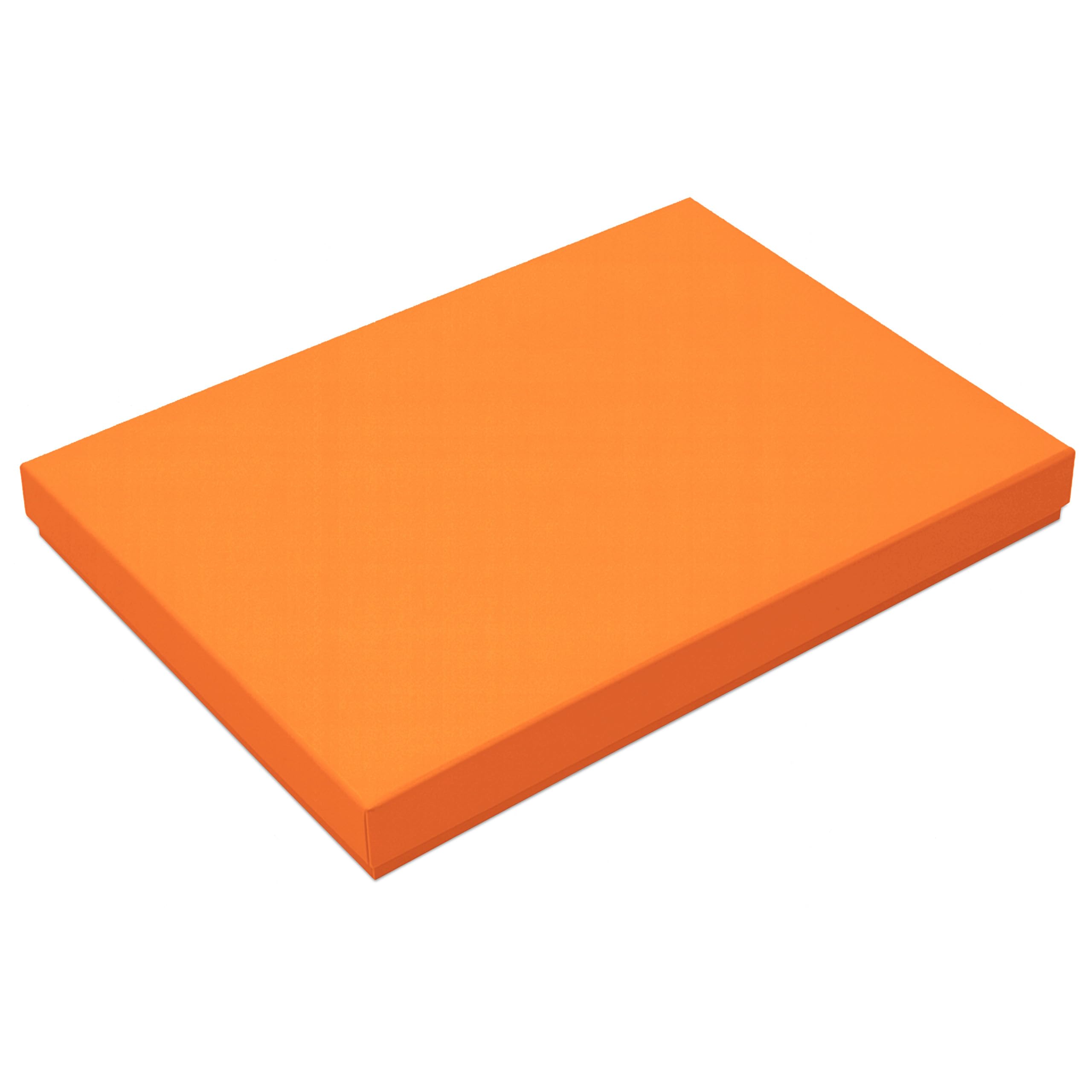 20 x DIN A4 – wysokiej jakości pudełko do przechowywania prezentów i pudełek do przechowywania – 30,2 x 21,3 x 2,1 cm – pomarańczowe – stabilny karton 650 g/m²