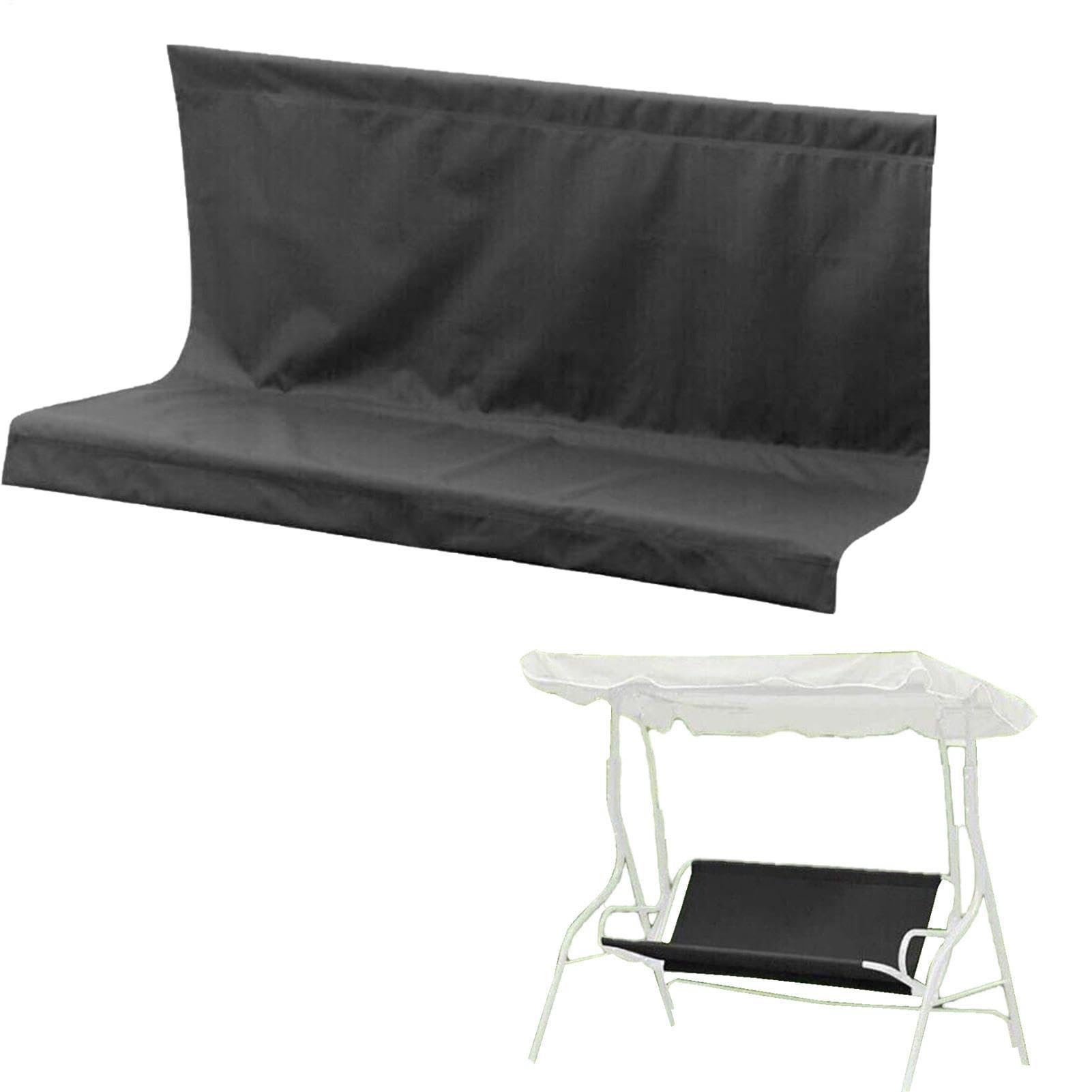 Balancelle Jardin en Tissu 600D Oxford Imperméable, Toit Rechange pour Balançoire Extérieur, Housse Rechange Anti-UV/Pluie pour Chaise Balançoire D'extérieur 2 À 3 Places