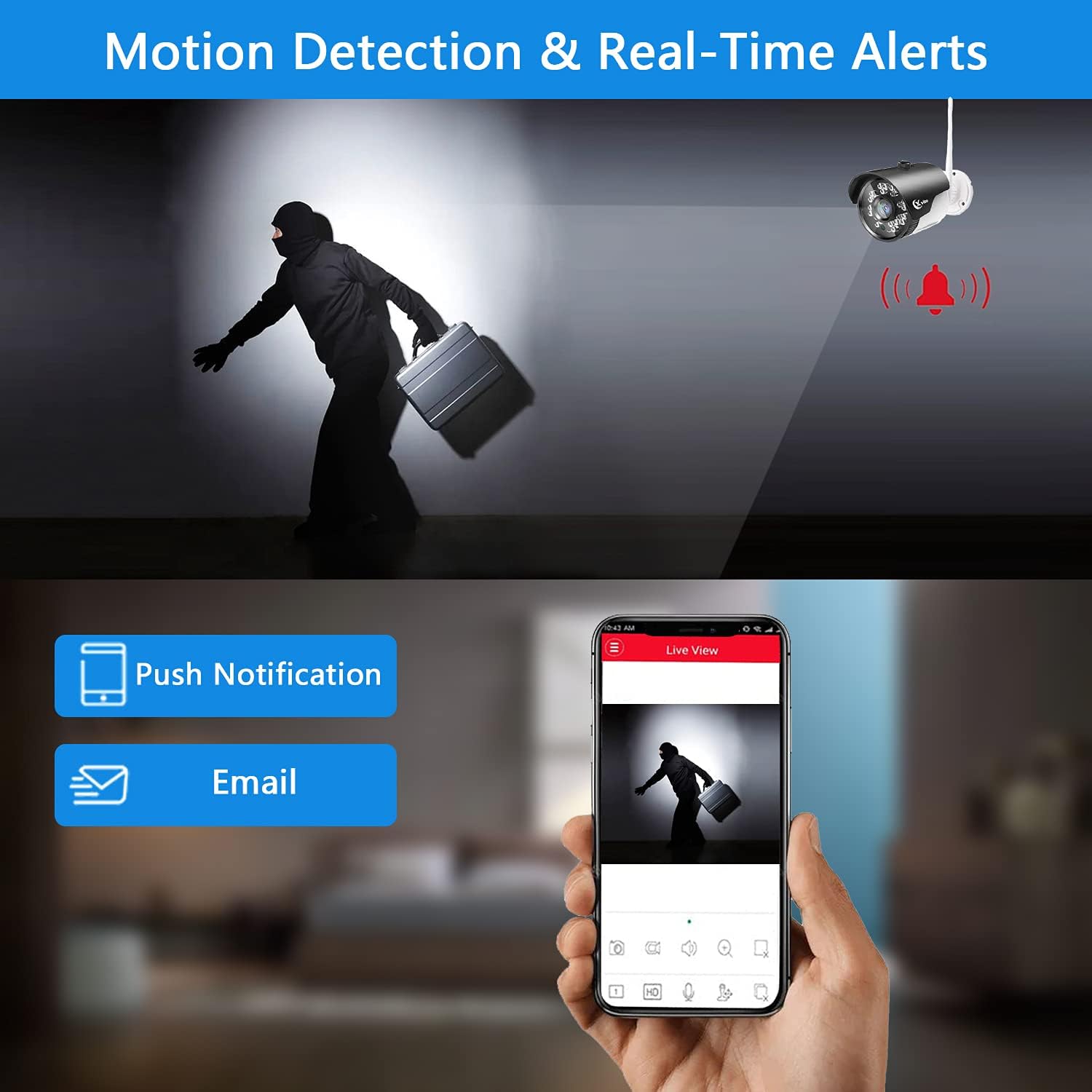 Blасk Frіdау - 70% оƒƒ XVIM 2MP Wireless Security Camera System, 4CH Wireless NVR Systems, 4PCS 1080P Home Security Cameras, Indoor/Outdoor Wireless Security Camera with Night Vision, Waterproof, Remote Access (NO HDD)