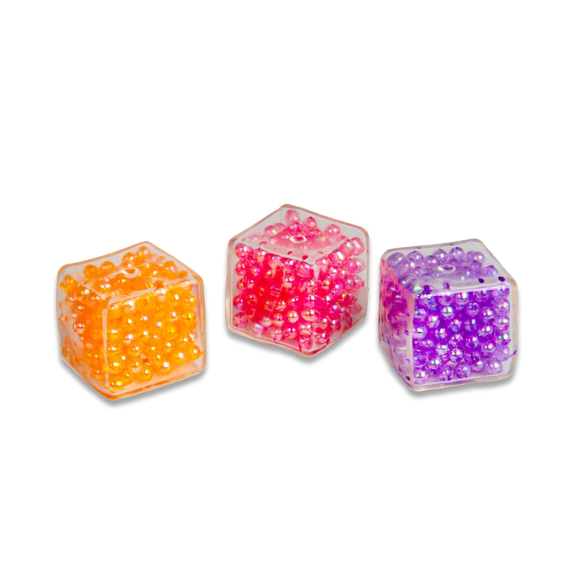 Scrunchems 3 Mini ASMR Crunch Cubes – Squishy Bead Filled Sensory Fidget Toy 3 Pack – Satisfying Crunchy Squeeze Stress Relief Cubes for Kids Ages 3+ (Colours Vary) — image 1