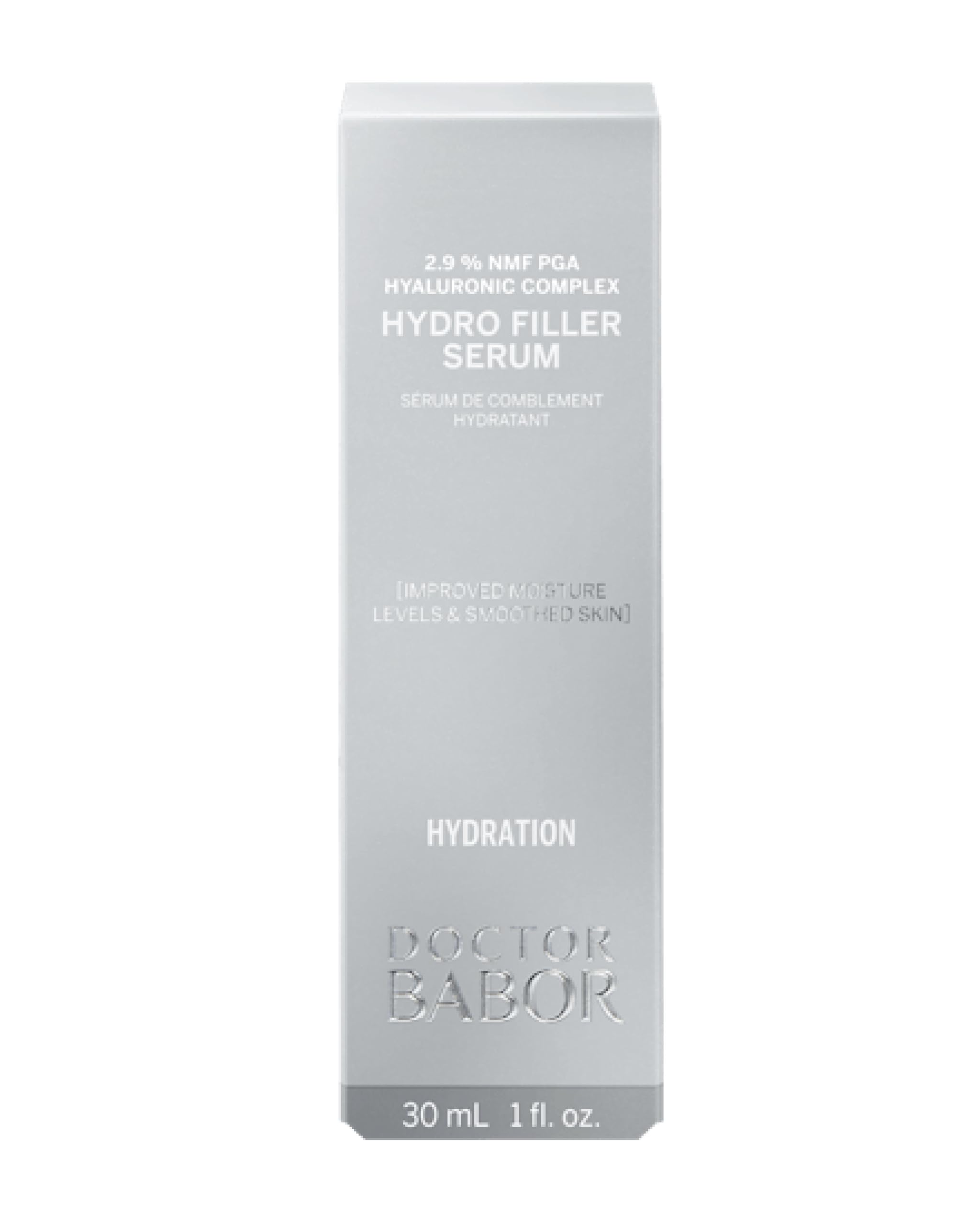 Doctor BABOR Hydro Filler Serum do pielęgnacji twarzy, do suchej skóry, serum nawilżające z 2,9% NMF PGA, z kwasem hialuronowym i peptydami, serum Glow do twarzy, bez perfum, wegańskie, 30 ml