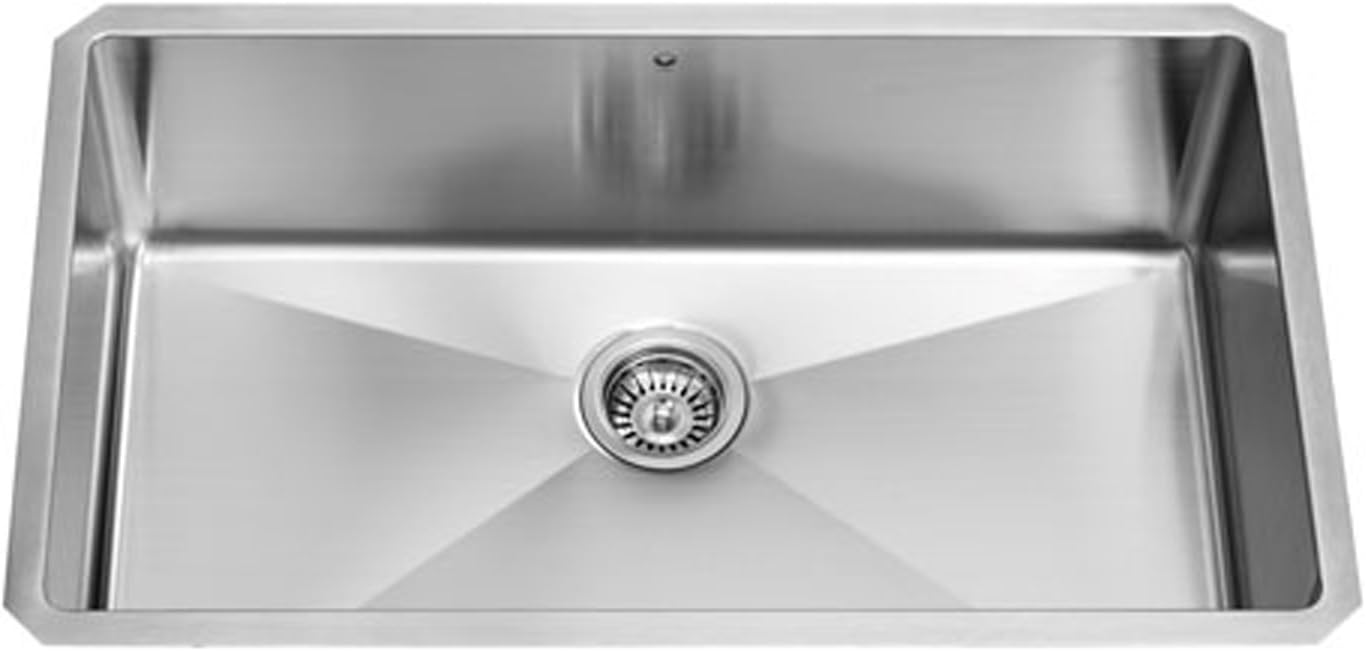 VIGO VGR3219C 32 inch Kitchen Sink Undermount 16 Gauge Single Bowl Stainless Steel Kitchen Sink