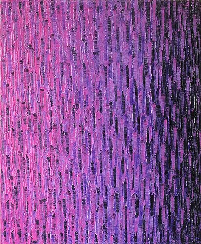 Peinture abstraite contemporaine tableau mural rose violet 61x50cm