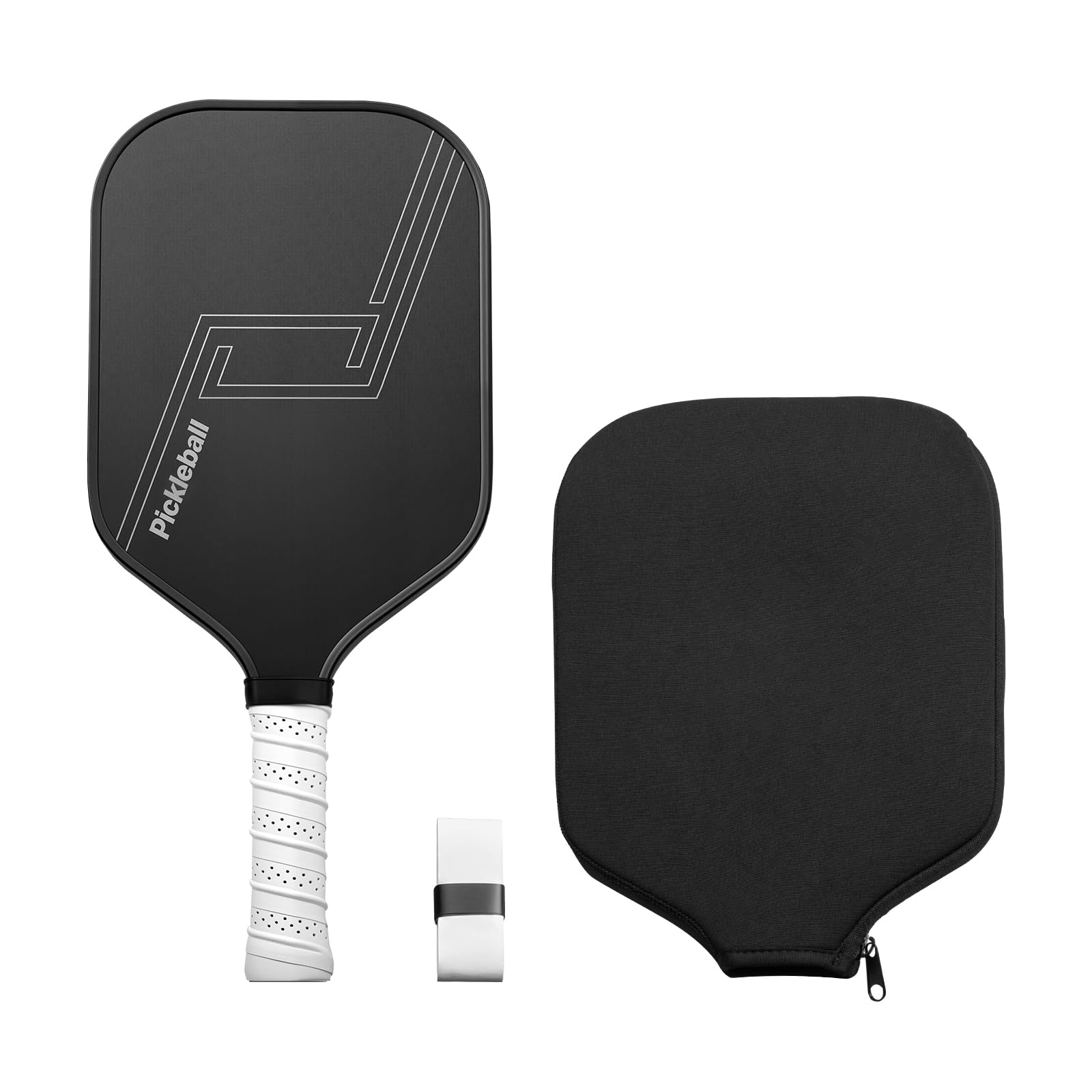 VEVOR Pickleball-Paddelschläger mit T700-Kohlefaseroberfläche und Wabenkern, professioneller Pickleball-Schläger mit erhöhter Kraft & Steuerung & Spin für Erwachsene Männer Frauen, Schwarz