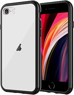 JETech Case for iPhone SE 3/2 (2022/2020 Edition), iPhone 8 and iPhone 7, 4.7-Inch, Shockproof Bumper Cover, Anti-Scratch Clear Back (Black)