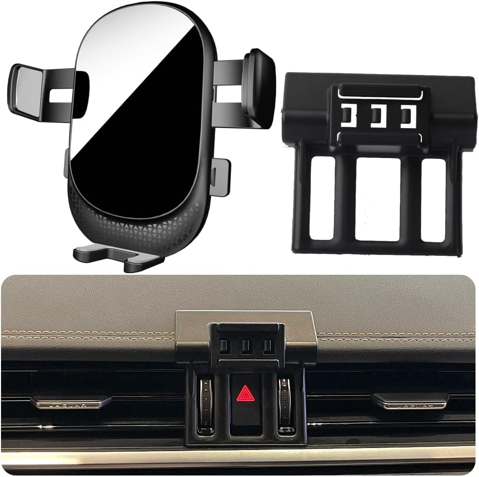 Car Phone Holder for Jaguar F-PACE/XF Auto Accessories [Only for 2021-2025 F PACE/XF] [Auto Lock Hands Free Cell Phone Mount Car fits for iPhone & All Smartphones]