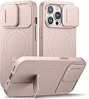 Vista 65 de SURITCH Funda para iPhone 14 Pro Max con cubierta magnética para cámara deslizante y soporte ajustable, compatible con MagSafe, funda protectora