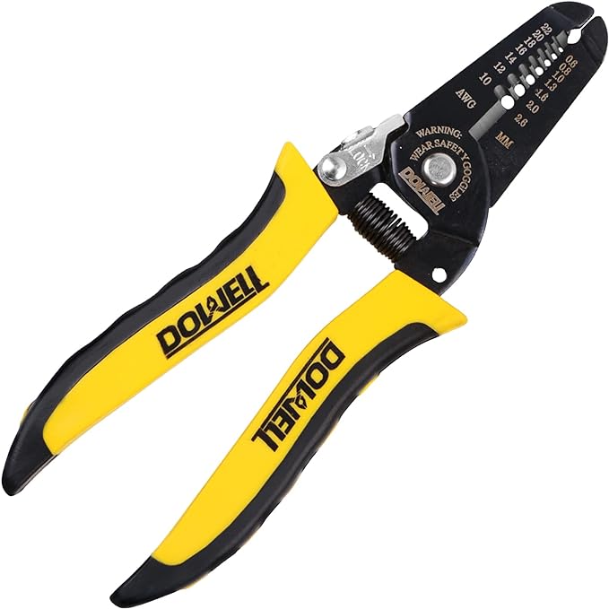 DOWELL 10-22AWG Wire Stripper, Wire Stripper Tool and Multifunctional Hand Tool, Professional Handle Design and Refined Craftsmanship