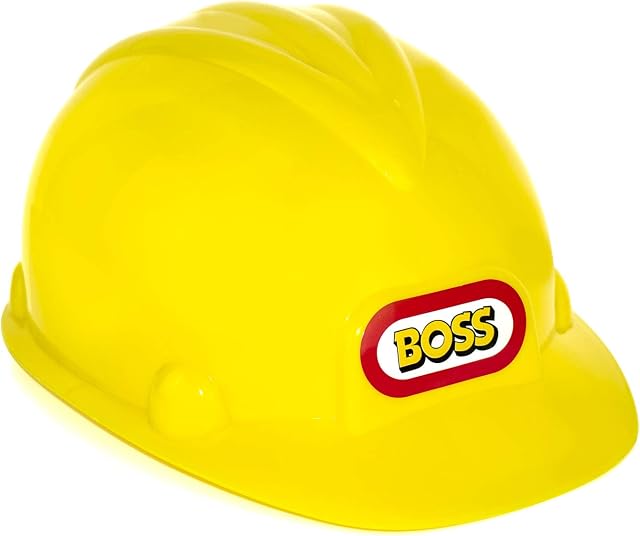 The Glowhouse Yellow Construction Boss Hard Hat Builder Kids Play Fancy Dress