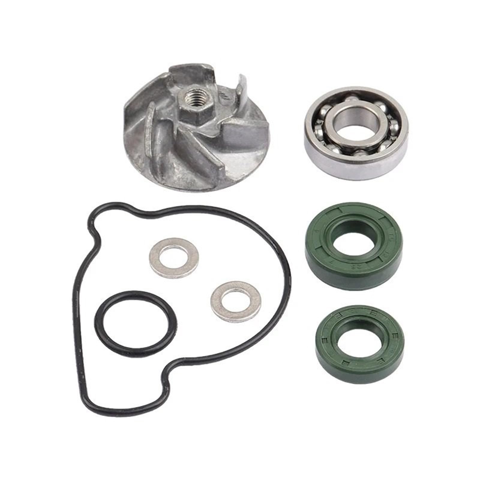 Cubierta para bomba de agua motocicleta Ajuste para Honda CRF250R 2004-2009 CRF250X 2004 2005-2009 Kit de reparación de bomba de agua cojinete de eje Mpeller