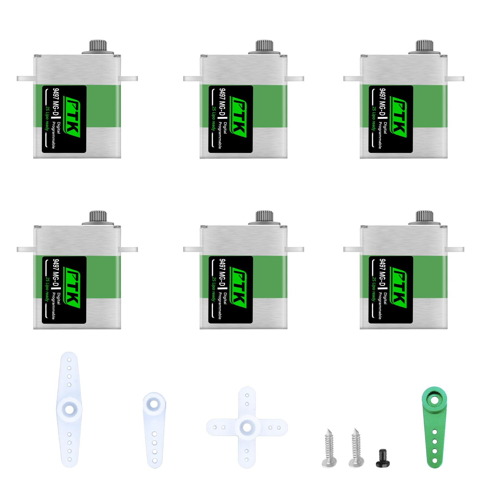 PTK 9497 MG-D Reless Metal servo high torque 13 kg micro servo RC upgrade part TRX4M TRX4MT 1/18 (6pcs)