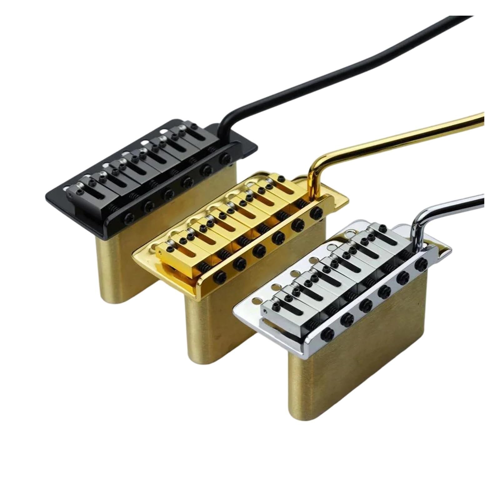 Conjunto De Puente Trémolo De Guitarra Eléctrica Profesional Con Placa Base Y Resortes De Latón Puente De Guitarra Profesional(GD)