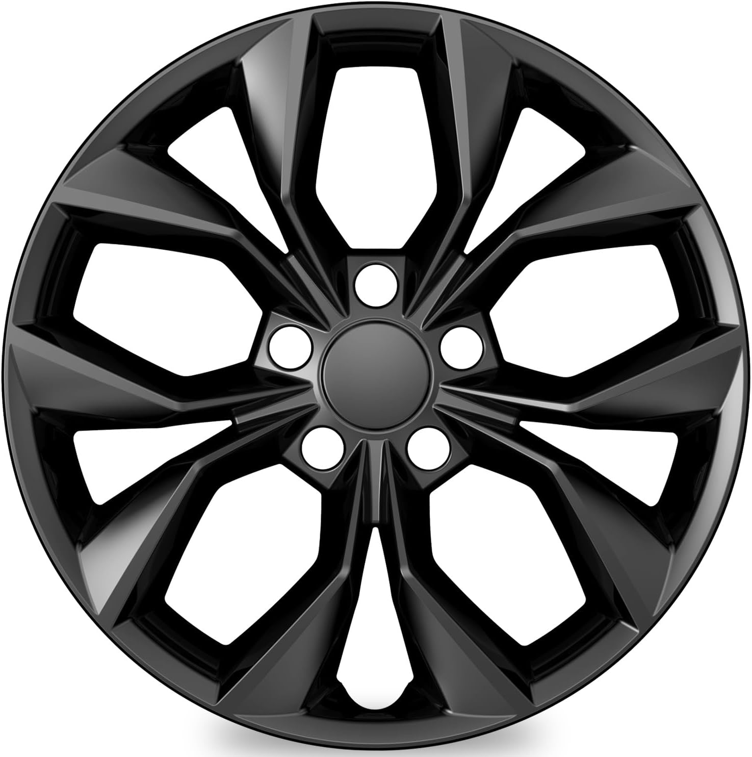 4-Pack Hubcaps Compatible with Honda CR-V CRV 2023 2024 Wheel Covers, 17 inch 17" Steel Wheel, Wheel Skins, Snap On Tire Cover Replacement (Black Color)