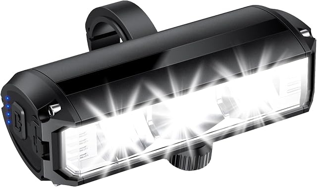 Bike Headlight 2000 Lumens, Super Bright Bike Front Lights for Night Riding, USB C Rechargeable Waterproof Bicycle Light with High Beam Low Beam for Road Mountain Cycling Commuting