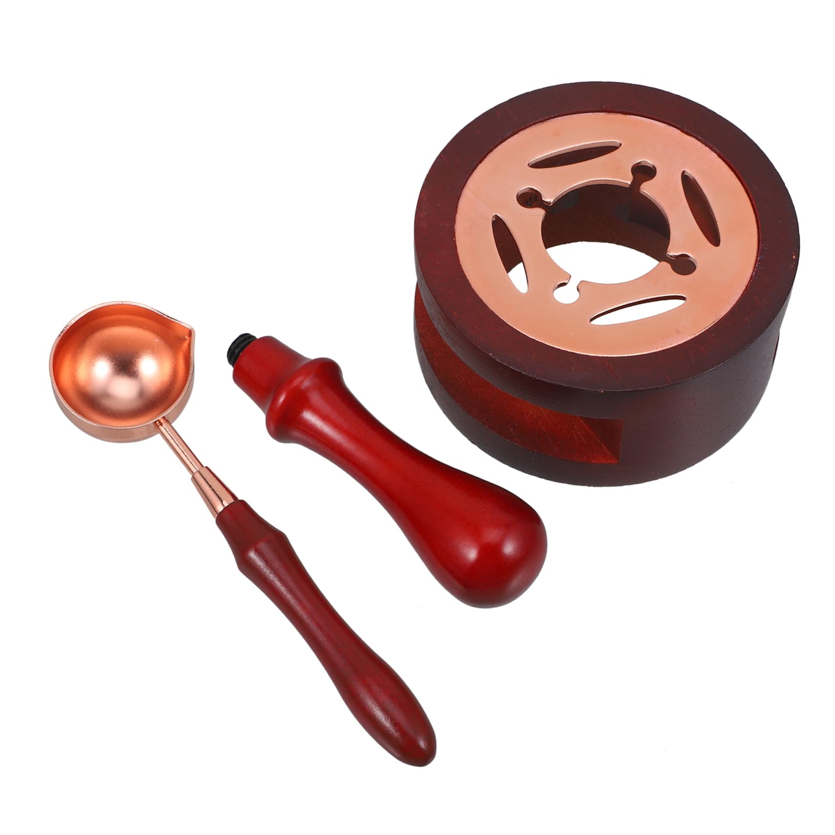 5sets Scioglitori Di Cera Per Timbri Include Scaldacera e Cucchiaio Per Ceralacca Kit Completo Per Creazioni Artigianali e Biglietti Di Auguri Design Retro e Funzionale