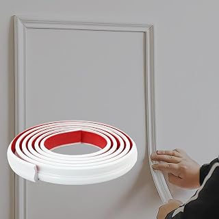 20FT x 1.6IN TPE Peel and Stick Wall Molding Trim, Flexible Self Adhesive Chair Rail & Crown Molding, DIY Trim for Walls, Doors, Mirrors & Windows